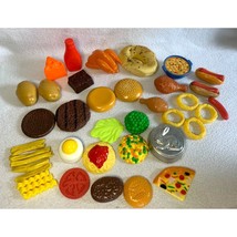 43 Pieces Pretend Plastic Play Food for Play Kitchens set - £20.11 GBP
