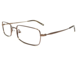 Timex Eyeglasses Frames X019 05 Shiny Brown Rectangular Full Wire Rim 54... - $46.59