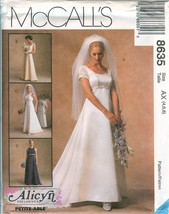 McCalls 8635 Wedding Bridal Gown Dress Bride Bridesmaid Alicyn pattern U... - £23.59 GBP