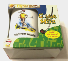 Vintage 2004 Finkstrom White Foot Wedge Golfer Golf Gag Novelty Coffee Mug New - $7.98