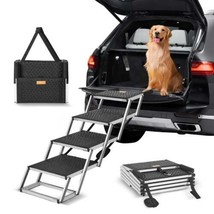 Dog Stair for Cars 4-step Folding Dog Steps Aluminum Loads up to 150 lbs - $83.35