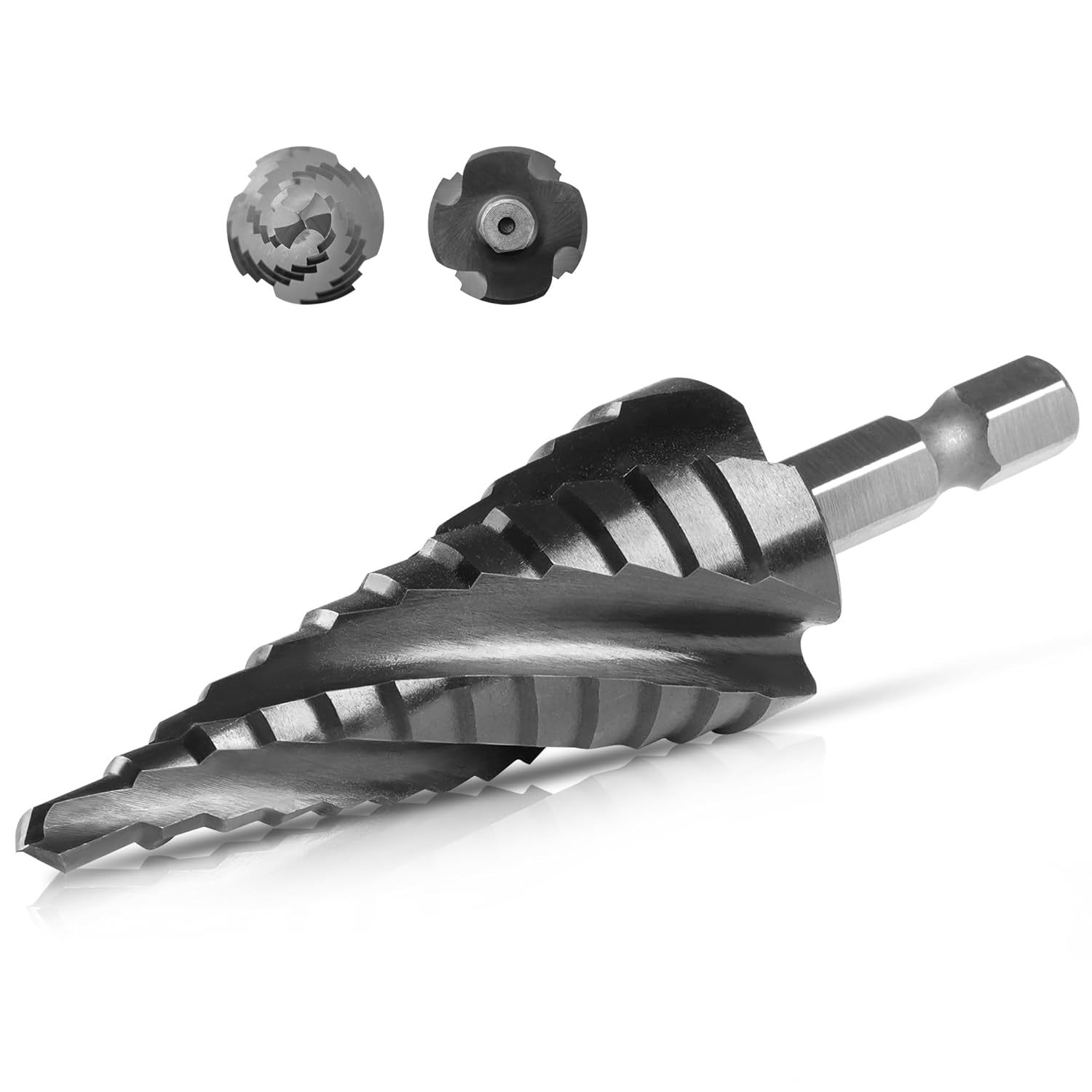 Cobalt M35 Step Drill Bit 3/16&quot; To 7/8&quot;, Tialn Coating 4 Spiral Flute, P... - $31.92