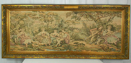 Large Atq Vtg Intricate Colorful French Tapestry Framed Boucher / Baucher - £584.07 GBP