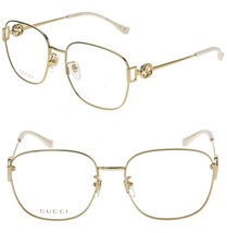 GUCCI 1209 Gold Metal Logo Retro Eyeglasses GG1209O Optical frame 002 57mm - $405.90