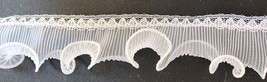 1-3/4 inch wide - ruffled Lace Trim - White on White - 12 Yards(See Desc... - £17.29 GBP