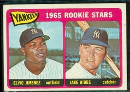 Vintage 1965 Topps Baseball Card #226 Jiminez - Gibbs Ny Yankees Rookie Stars - £6.70 GBP