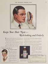1925 Print Ad Glostora Hair Grooming Formula R.L. Watkins Cleveland,Ohio - £16.93 GBP