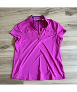 JAMIE SADOCK Women&#39;s Polo Golf Pickleball Tennis Fuschia Size Medium - $419.64 MXN