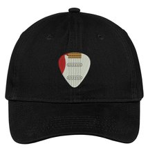 Trendy Apparel Shop Electric Guitar Pick Embroidered Cap Premium Cotton Dad Hat  - £15.94 GBP