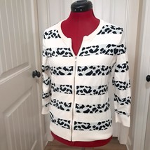 Banana Republic womens cardigan sweater sz M dalmatian spots animal prin... - $459.82 MXN