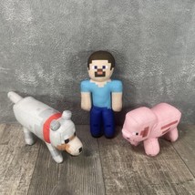 Minecraft Steve Pig Dog 9” Plush  Stuffed Doll Figure Mojang Video Game - £11.20 GBP