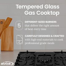 ABBA CG-501-V5D - 30" Gas Cooktop with 5 Sealed Burners - Tempered Glass Surface image 7