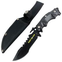 10" Hunt-Down Full Tang Hunting Tactical Survival Sharp Blade Knife With Sheath image 4