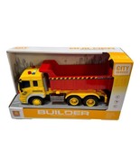 Wenyi Dump Truck Friction Powered 1:16 Scale Yellow Red Engineering Seri... - $41.13