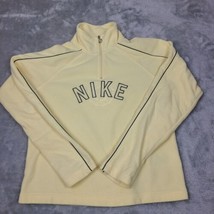 Vintage Nike Sweatshirt Womens Small Yellow Nike  Spellout Fleece Sweats... - £23.95 GBP