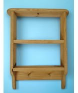 Solid Wood Wall Mounted Curio Shelf 2 Pegs 21x13&quot; Unfinished Rustic Coun... - $95.06 CAD
