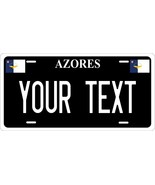 Azores Black License Plate Personalized Car Auto Bike Motorcycle Tag - $15.03 CAD+