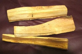 Three Palo Santo Holy Wood Sticks 3-5 inch Remove Bad Spirits Good Luck Reiki - £5.27 GBP