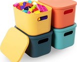 Little (4 Pcs) Plastic Storage Bins With Lids, Stackable Storage, And Of... - $39.95