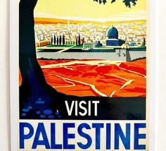 Visit Palestine Postcard Cityscape Unused Unposted Vintage Poster Reprin... - £31.96 GBP