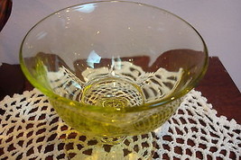 DEPRESSION GLASS Optic yellow 10 sherbet cups , 3 1/2&quot; tall - £59.35 GBP