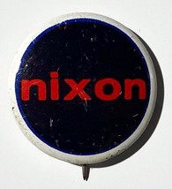 Nixon Black White and Red Small Vintage Pin Button Pinback Official Election - £2.27 GBP