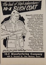 1958 Print Ad 10-X Bush Coats Reeves Heathcote Poplin Des Moines,Iowa - £5.67 GBP