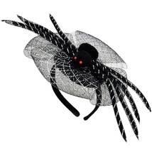 Halloween Spider Headband Spider Web Hair Bands Headpiece Women Black Widow Hair - £16.70 GBP