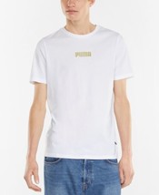 PUMA Mens Dual Logo T-Shirt Size XX-Large Color White - £25.92 GBP