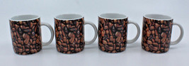Starbucks Coffee 2007 Espresso Demitasse Mini Beans Mug Cup Set of 4 2.9oz 86ml - £42.17 GBP