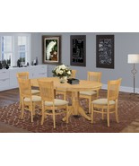 7Pc Vancouver Dining Room Set Oval Double Pedestal Table + 6 Padded Chai... - £1,145.45 GBP