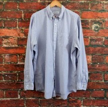 Brooks Brothers Men&#39;s Long Sleeve Button-Up Shirt 17.5 36/37 Tattersall ... - $24.75