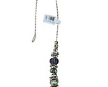 Ganz Beaded Blue Green  Fan Light Pull  Chrome Colored Pull Chain w Conn... - $7.00