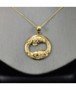 Pisces Zodiac Gold Fish Pendant Necklace - 10k &amp; 14k Yellow, White, Rose... - $452.75 CAD+
