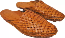 Mens Kolhapuri Leather chappal Jesus BOHO ethnic flat Sandals US size 7-12 HT17 - £33.80 GBP