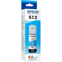 NEW Epson EcoTank 512 CYAN Ink Bottle T512220-S for WorkForce Printers E... - £8.05 GBP