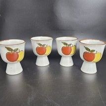 Vintage Otagiri Egg/Desert Cups 4 Apples Speckled Large Stoneware Made I... - $26.67