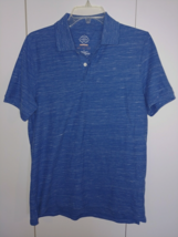 St. John&#39;s Bay Performance Men&#39;s Ss Blue Knit Polo SHIRT-S-NWOT-COTTON/POLYESTER - £10.26 GBP