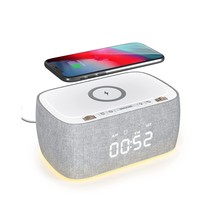Alarm Clock With Wireless Charger,Multifunctional Digital Clock Radio With Speak - £90.35 GBP