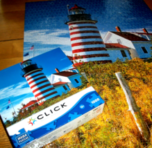 Jigsaw Puzzle 1000 Pieces Lighthouse West Quoddy Head Maine Photograph Complete - $13.85