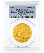 2013 Cina 1 Oz. Panda D&#39;Oro 500 Yuan Valutato Da PCGS Come MS69 - €4.355,02 EUR