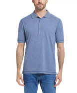 Weatherproof Men&#39;s Short Sleeves Micro Stripe Knit Polo Shirt Navy Peony... - €18,80 EUR