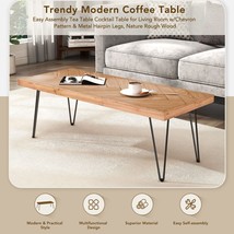 Modern Coffee Table, Easy Assembly Tea Table, Cocktail Table - Ash Wood Finished - £136.29 GBP