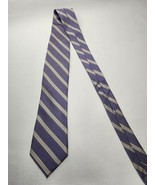 Joseph Abboud Multicolor Lavender Gray Striped  Silk Men&#39;s Neck Tie  - $231.52 MXN