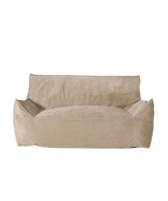 Fila Velveteen Oversized 2-Seater Bean Bag Chair with Armrests, Taupe - €162,76 EUR