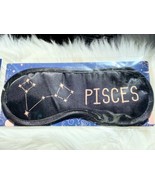 Pisces Sign Zodiac Astrology Black Satin Sleep Blackout Eye Mask Light B... - £8.61 GBP