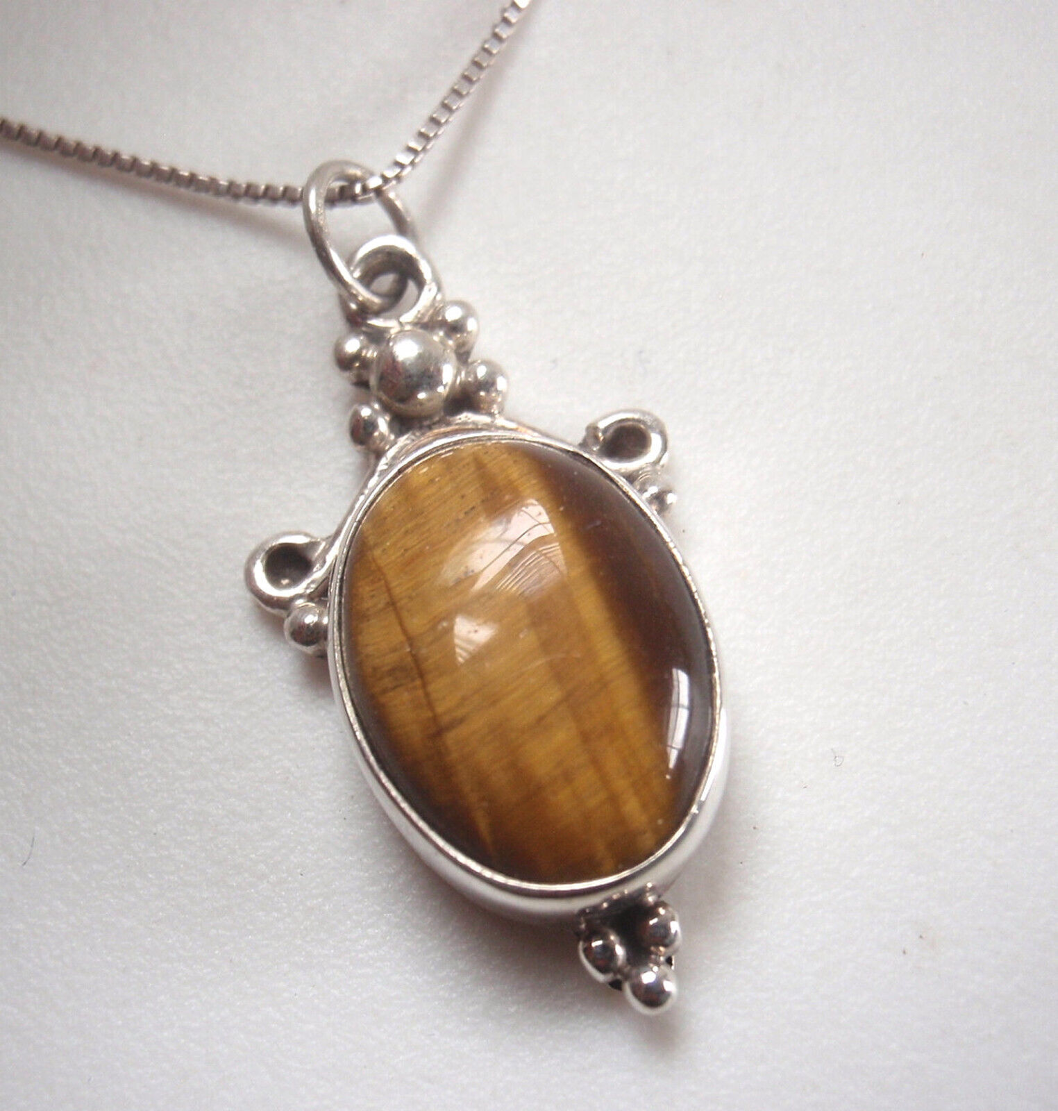 Primary image for Tiger Eye 925 Sterling Silver Pendant you will receive exact item pictured