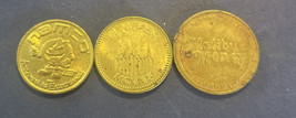 Lot of 3 Vintage Game Token Coins  Collectable - Namco, Play Pen, Malibu... - €4,30 EUR