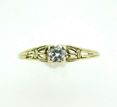 Art Deco White Gold 14k Genuine Natural Diamond Ring .20ct (#J932) - £383.77 GBP