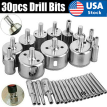 30Pcs 6-50Mm Diamond Core Hole Saw Drill Bits Tool Cutter For Tiles Marb... - £26.72 GBP